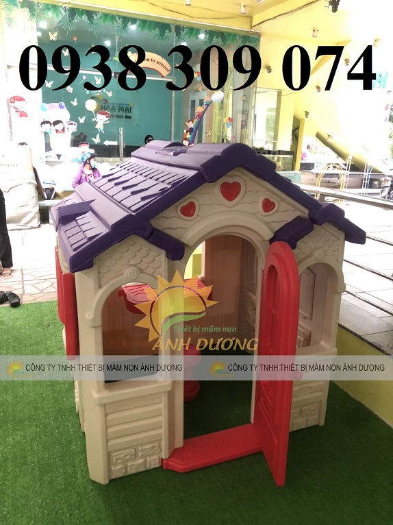 Nhà chơi cổ tích hình ngôi nhà, nhà chơi cổ tích mầm non