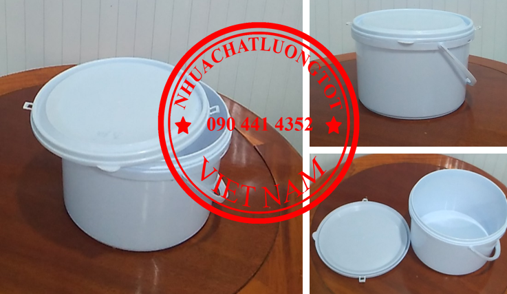 Sỉ lẻ thùng nhựa 10 lít đựng dầu nhờn, vỏ thùng sơn 12 lít, thùng nhựa 16L