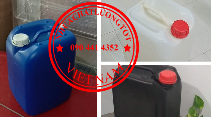 Can nhựa 30 lít vuông đựng hóa chất nguy hại, axit độc hại 