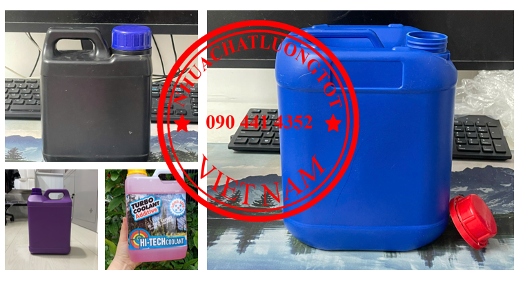Bình nhựa 5 lít đựng axit, sỉ lẻ can nhựa 2 lít, can 1 lít dày đựng kiềm