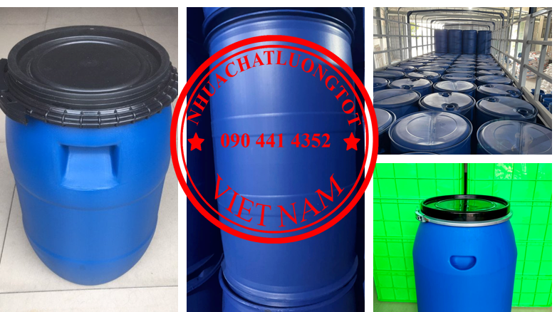 Thùng phuy nhựa 220 lít đựng cá đóng hộp, thùng phuy nhựa đựng nước mắm