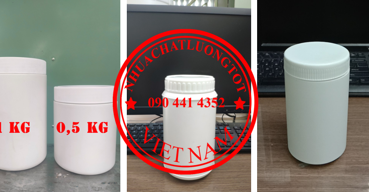 Hủ nhựa 2 ký đựng ngũ cốc, hủ nhựa 1.5 ký đựng thực phẩm, hủ nhựa 1kg đựng bột nghệ
