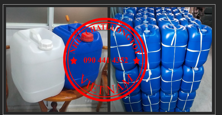 Gía can nhựa 10 lít xanh, can vàng 20 lít đựng hóa chất, can vuông 25 lít xanh
