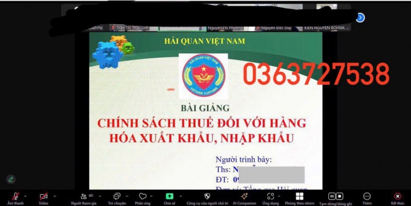 TUYỂN SINH LỚP KHAI HẢI QUAN