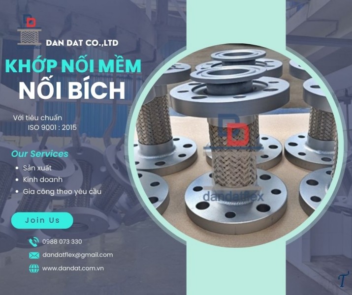 Khớp nối mềm/ Khớp nối mềm inox nối ren/ Khớp nối mềm giảm chấn