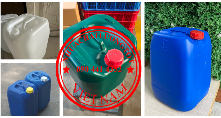 Can nhựa 10 lít đựng kiềm, can 20 lít đựng axit, can nhựa 25 lít đựng nước muối