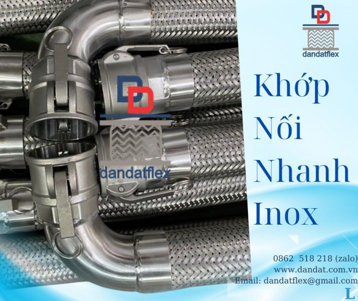 Khớp nối mềm inox 2 đầu nối ren trong sus304, ống nối mềm inox chịu nhiệt cao