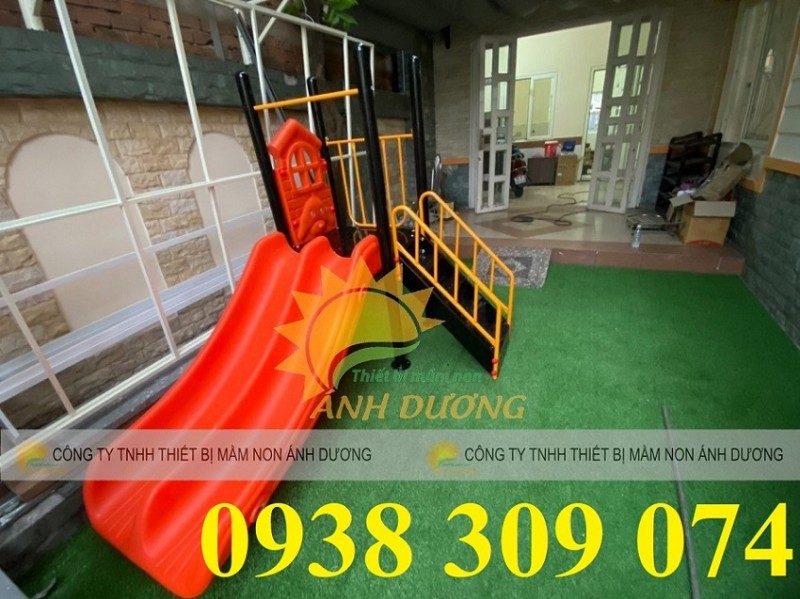 Cầu trượt đôi, cầu trượt mini, cầu trượt ngoài trời giá rẻ