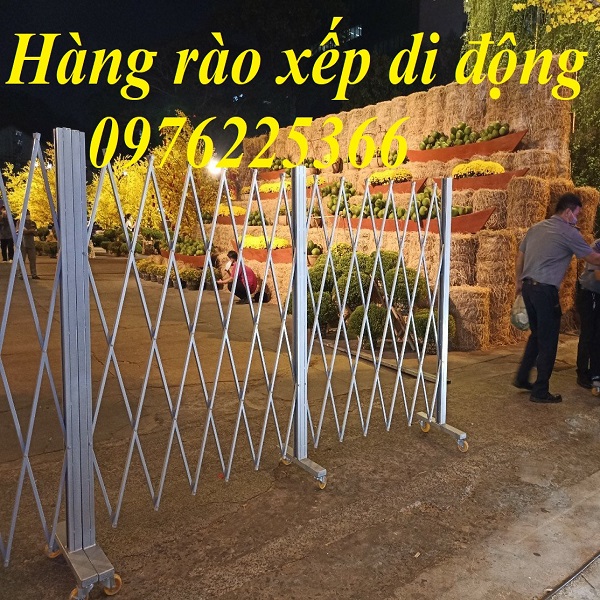Hàng rào xếp gọn có bánh xe tại Hà Nội 