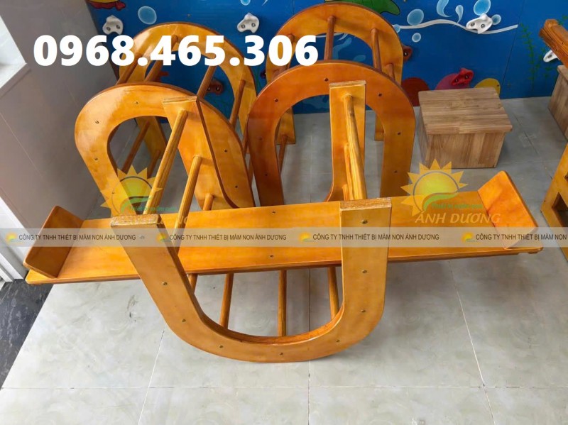 Băng ghế thể dục lắp ráp mầm non, bộ thăng bằng mầm non