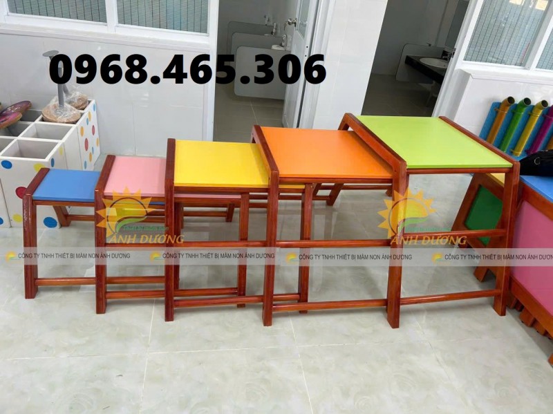 Băng ghế thể dục lắp ráp mầm non, bộ thăng bằng mầm non