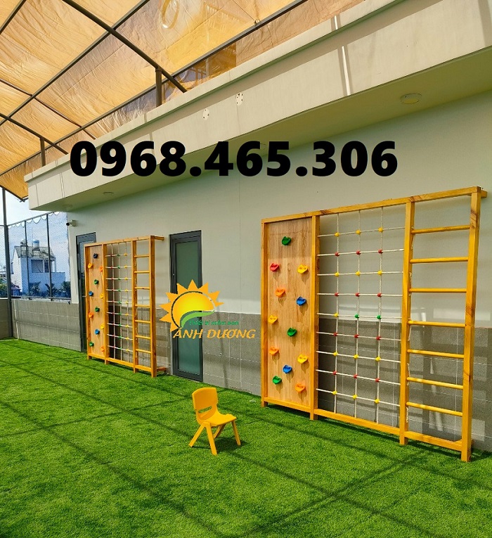 Thang leo gỗ trẻ em, thang leo trèo bằng gỗ cho bé