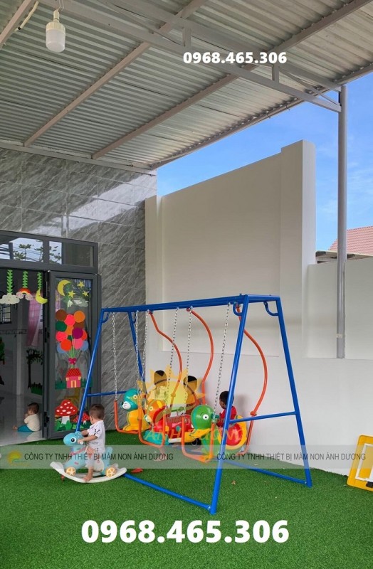 Xích đu trẻ em hình con vật, xích đu 3 con giống trẻ em