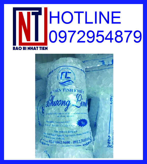 Túi PE đựng nước đá, cung cấp túi nilon đựng nước đá