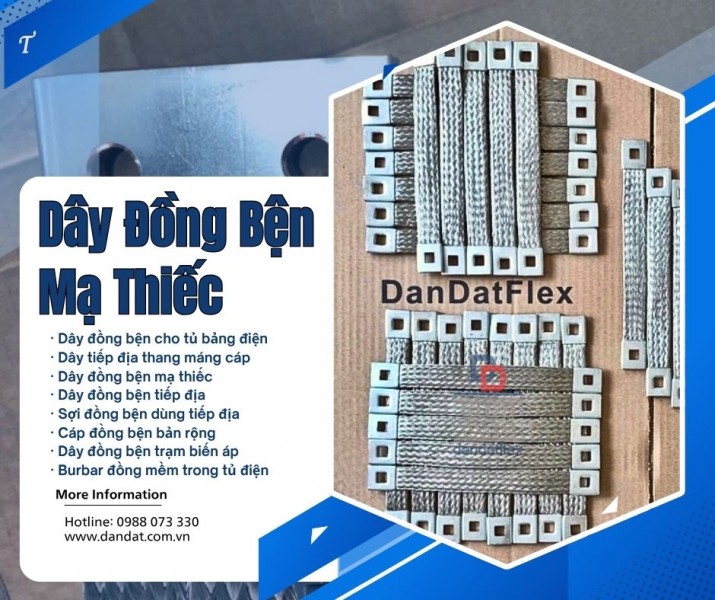 Thanh cái đồng mềm/ Thanh cái mềm máy biến áp/ Cáp đồng bện tiếp địa thang máng cáp