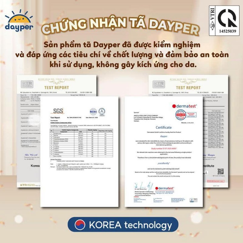 THÔNG TIN SẢN PHẨM TÃ DAYPER -  Tã/bỉm quần Dayper đủ size - Super Hive Dry mới, thấm hút gấp 6 lần