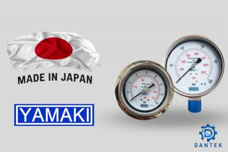 Yamaki 6bar  Đồng Hồ Áp Suất Màng Chuyên Dụng Cho Môi Trường Hóa Chất