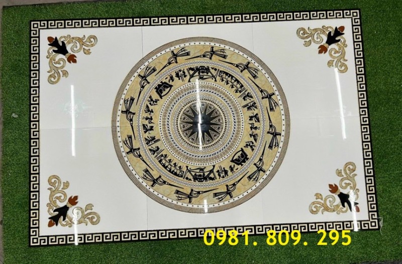 Gạch thảm lát nền đẹp trang trí phòng khách 