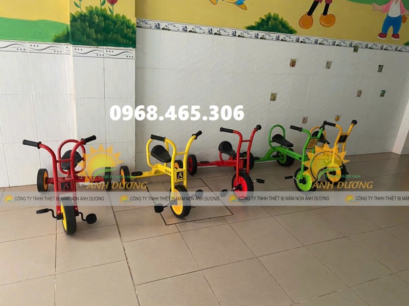 Xe đạp đơn 3 bánh mầm non nhiều màu