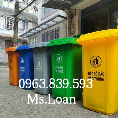 Thùng rác công nghiệp 240L đựng rác ngoài trời giá tốt/ 0963 839 593 Ms.Loan