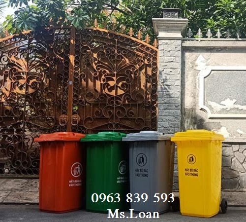 Thùng rác công nghiệp 240L đựng rác ngoài trời giá tốt/ 0963 839 593 Ms.Loan