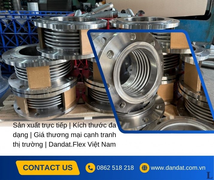 Khớp nối mềm chống rung inox, khớp nối chống rung, ống mềm inox