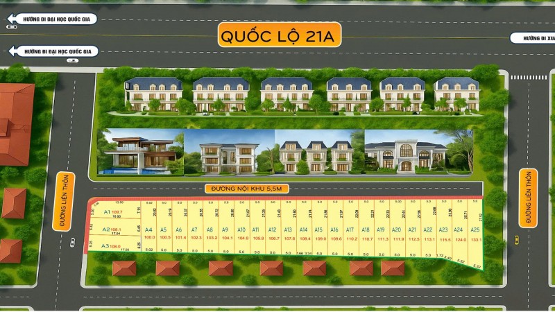 Chính thức mở bán 48 lô tại Hoà Thạch, Quốc Oai - Đường thông ô tô tránh