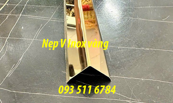 Nẹp Inox ốp cầu thang chống trượt nẹp V inox ốp gạch