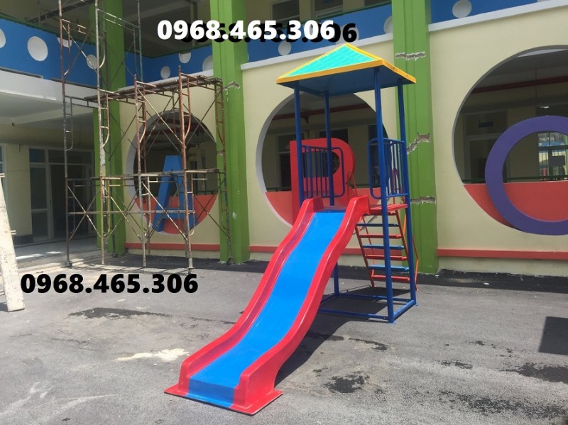 Nhà chòi cầu trượt trẻ em, cầu trượt có mái che trẻ em