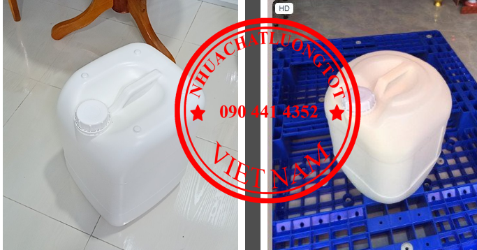 Chuyên can nhựa 10 lít, can 20 lít đựng thuốc tẩy, thùng nhựa 25 lít, can 30 lít đựng axit nóng đặc 