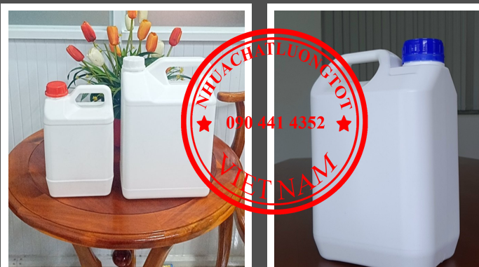 Can nhựa 5 lít đựng axit, giá can nhựa 2L tròn, can 1 lít nhựa chính phẩm, can 500ml nhựa HDPE