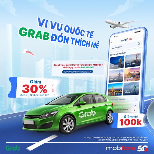 MobiFone bắt tay Grab tung loạt ưu đãi cực hấp dẫn