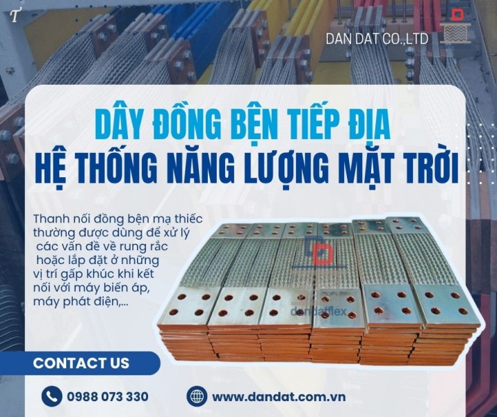 Thanh cái mềm/ Thanh nối đồng mềm/ Dây đồng bện tiếp địa có bấm cose