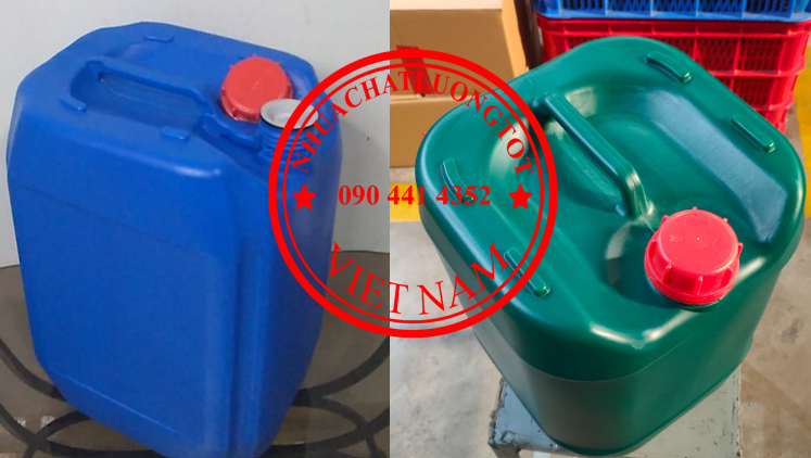 Can nhựa 30L đựng chất tẩy, bán can nhựa 25L đựng hóa chất, thùng nhựa 20 lít vuông, can 10 lít đựng