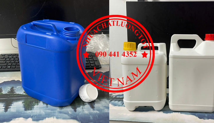 Gía can nhựa 500ml, bình nhựa 1 lít tròn, can nhựa HDPE 2 lít vuông, can nhựa 5 lít dựng thuốc tẩy