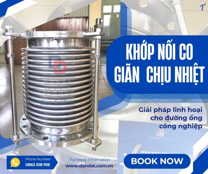 Khớp giãn nở inox/ Khớp nối giãn nở nhiệt/ Bù trừ giãn nở nhiệt/ Bù giãn nở đường hơi
