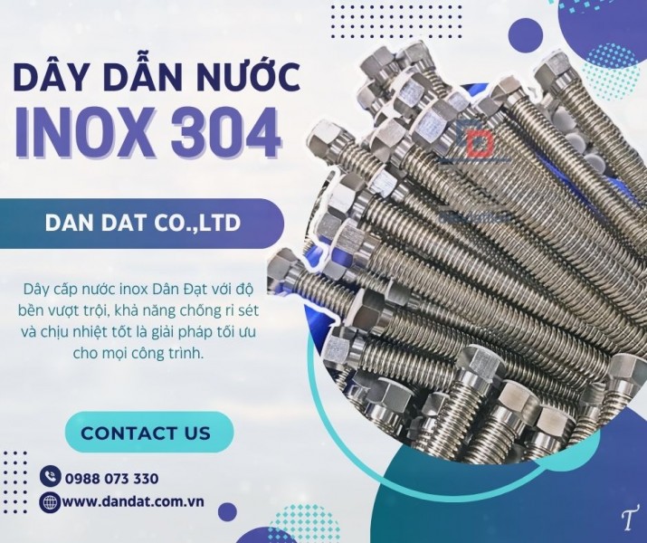 Dây dẫn nước/ Dây dẫn nước mềm inox/ Ống cấp nước nóng lạnh/ Ống dẫn nước mềm chịu nhiệt