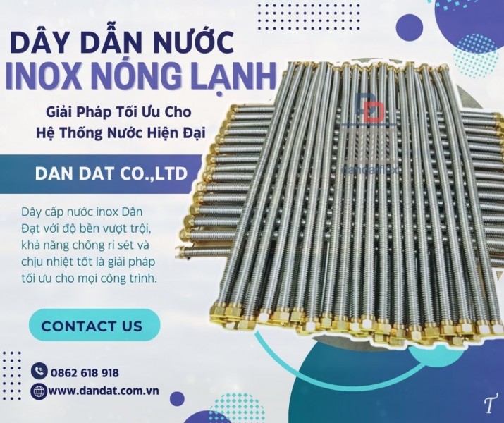 Dây dẫn nước/ Dây dẫn nước mềm inox/ Ống cấp nước nóng lạnh/ Ống dẫn nước mềm chịu nhiệt