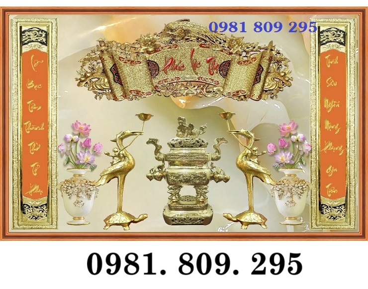 Tranh gạch men trang trí phòng thờ 