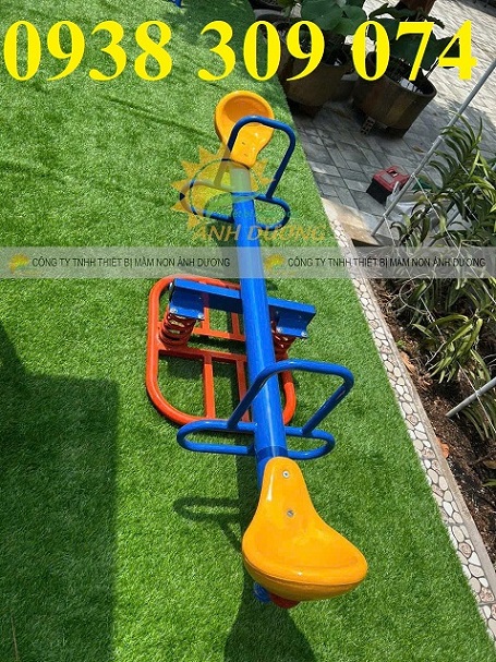 Bập bênh lò xo 2 chỗ ngồi trẻ em, bập bênh đòn trẻ em