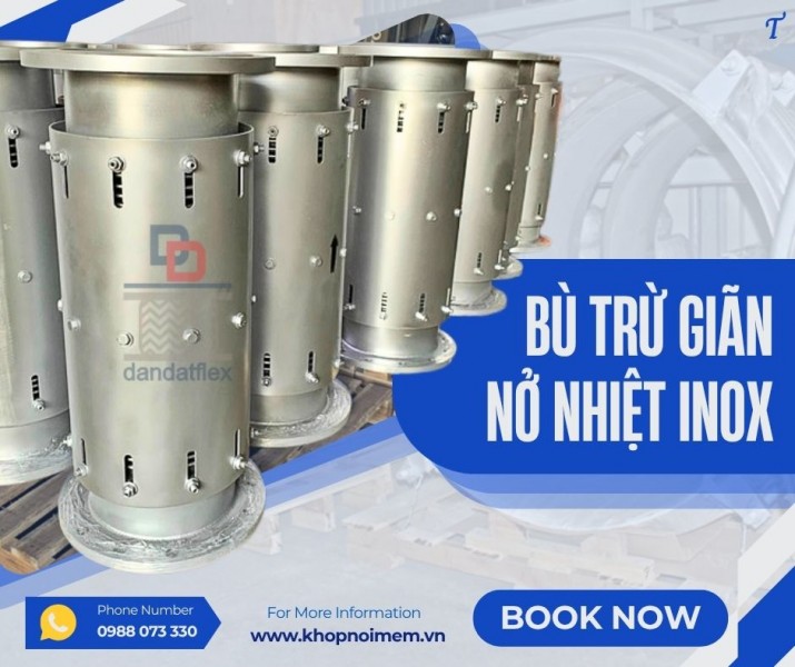 Khớp giãn nở nhiệt inox/ Bù giãn nở đường hơi/ Bù trừ áo khống mặt bích