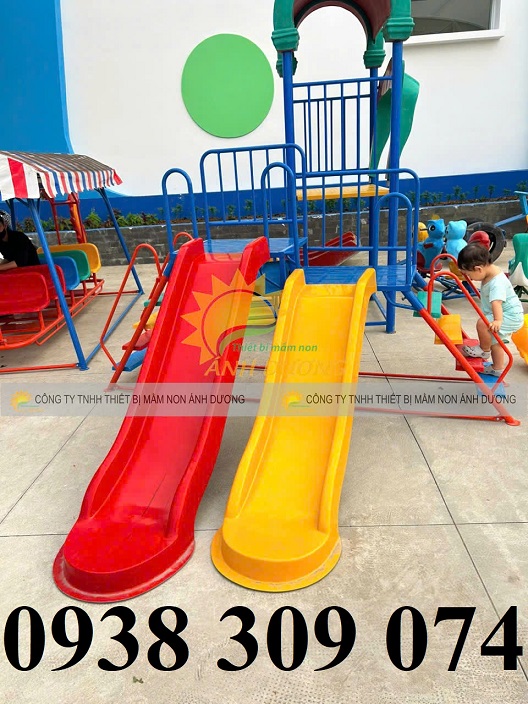 Cầu trượt máng đơn,cầu trượt máng đôi,cầu trượt con voi nhựa