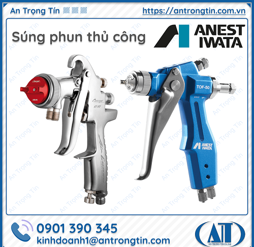 Tối ưu hiệu quả công việc với súng phun sơn Anest Iwata.