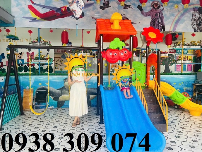 Cầu trượt liên hoàn xích đu, cầu trượt liên hoàn giá rẻ