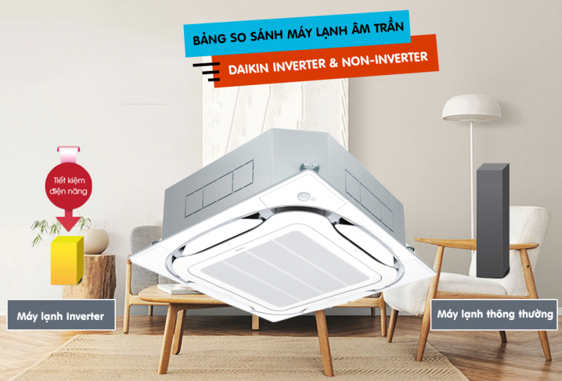 Thiết kế & thi công trọn bộ Điều hòa âm trần DAIKIN 5HP cho không gian nhà ở
