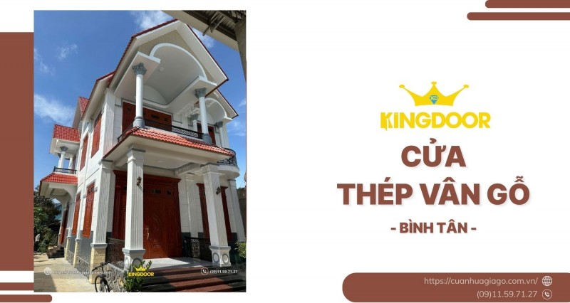 Cửa Thép Vân Gỗ Tại Bình Tân | Mẫu Mã Đa Dạng, Tư Vấn Nhanh