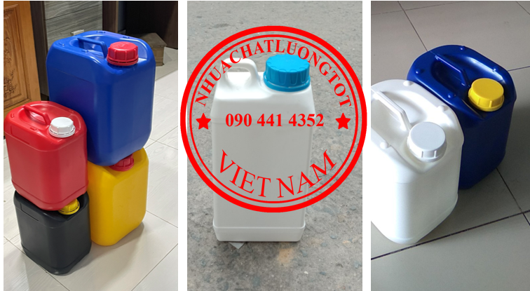 SX can nhựa 5 lít tròn, can 2 lít quai, can nhựa vuông 1 lít, can 500ml tròn 