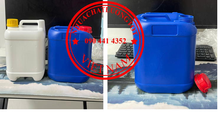 SX can nhựa 5 lít tròn, can 2 lít quai, can nhựa vuông 1 lít, can 500ml tròn 