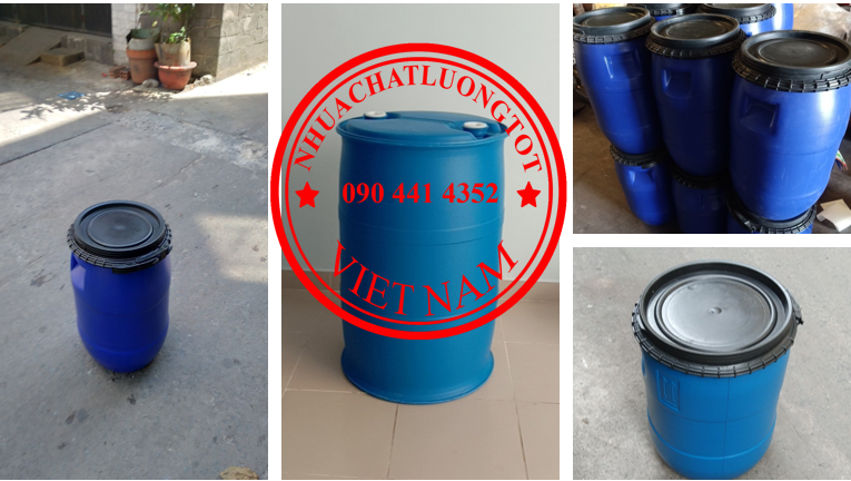 Cung cấp thùng phuy nhựa đựng hóa chất 30 lít – 220 lít mới 