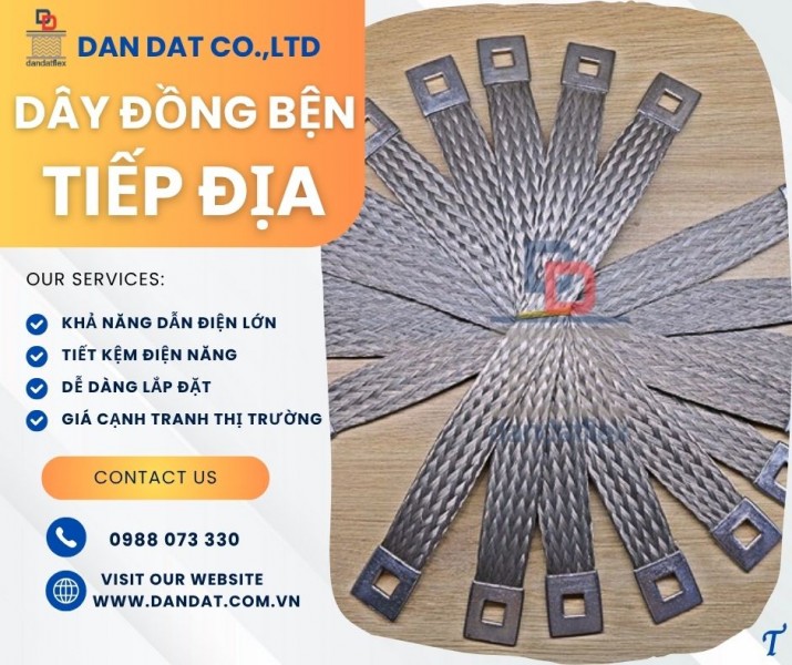Dây đồng bện công suất lớn/ Dây đồng bện tiếp địa mặt bích/ Dây đồng bện mạ thiếc 